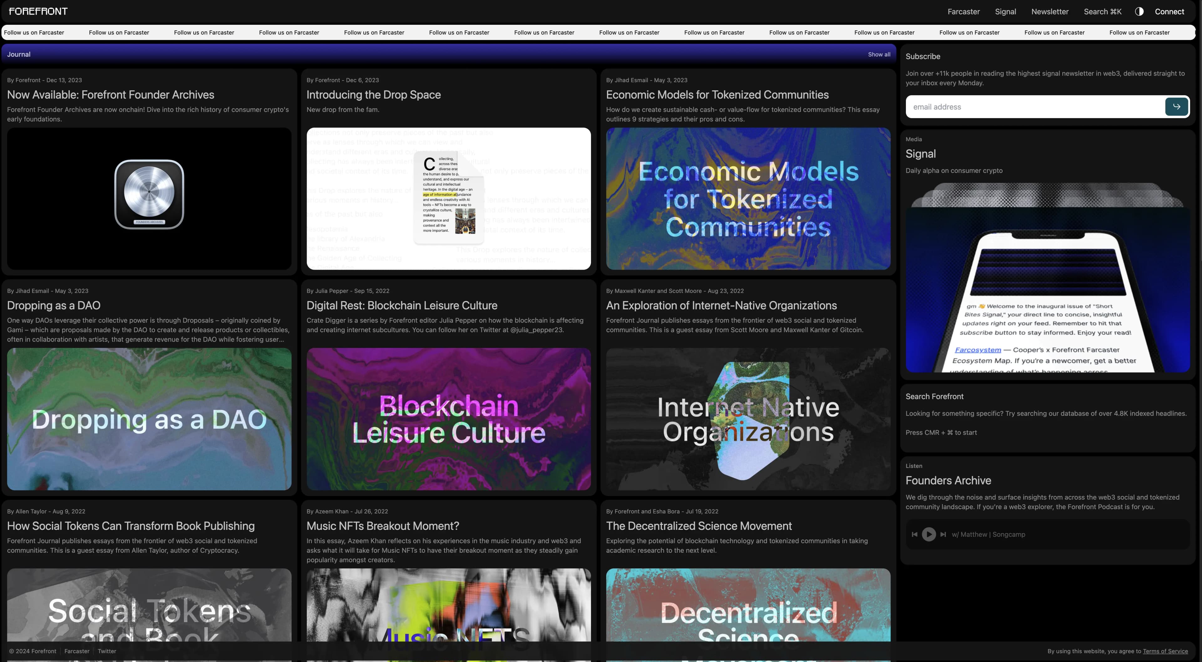 Forefront's Website